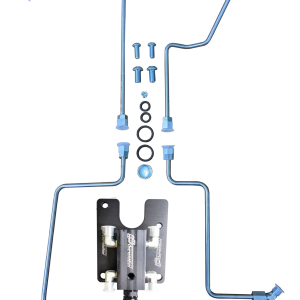 99.5-03 7.3L CNC Fabrication 4-Line Feed Valley Mount Bowl Delete Kit Black