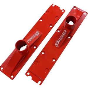 94.5-95 7.3L 2 Inch 8 Bolt Billet Intake Plenums Red CNC Fabrication