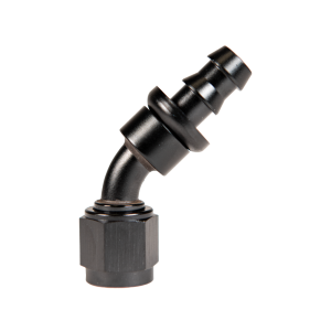 '-8 45 Degree to Hose Barb Black Fleece Performance